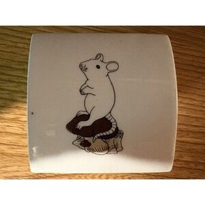 Vintage Nancy Lopez Trinket Box Mouse On Mushroom 1980 Hard To Find - AS IS